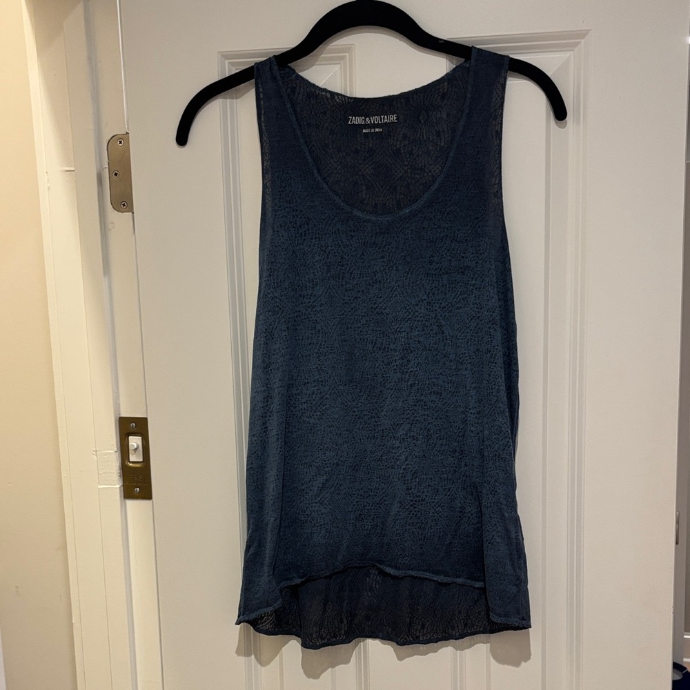 Zadig & Voltaire Navy Sleeveless Top